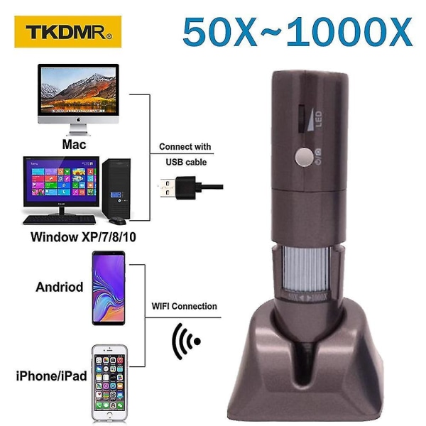 50-1000x Wifi Digital Bærbar Mikroskop Kamera Lodding