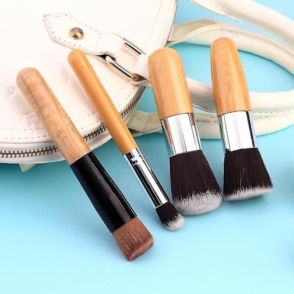 11 stk. Bambus Håndtag Foundation Blending Makeup Pensler Sæt