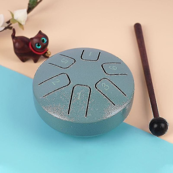Stål Tongue Drum Panda Drum, 4,9 tommer 6 Note Tank Drum Percussion Instrument, c-nøgle Handpan Drum Med Trommestikker Bærepose, smukt Designet Og P