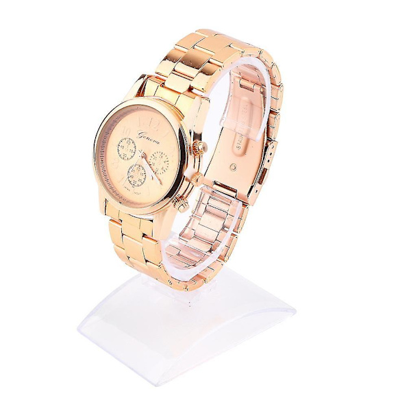 Elegant Dame- og Pigeur Kvinders Charmerende Geneva Stål Kvarts Armbåndsur