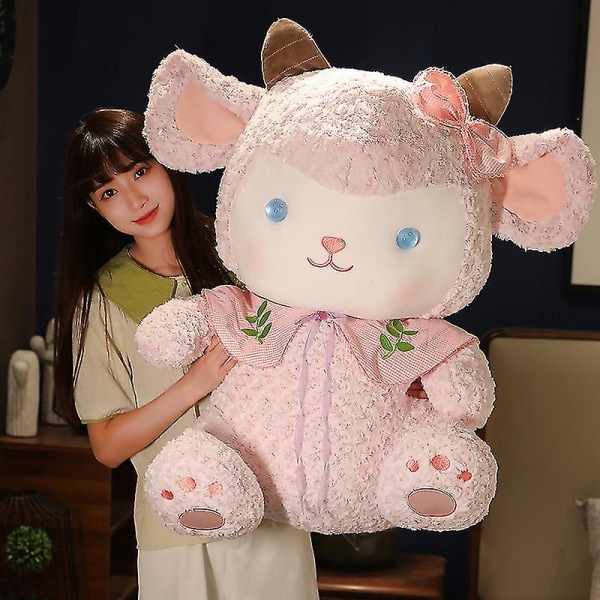 1kpl 22-60cm Kawaii Lolita pehmonukke Ihana lampaiden täytetyt pehmolelut tyttömäiset koristeet lapsille 22cm Pink