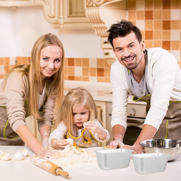 2 st non-stick brödformar i aluminiumlegering rektangulära återanvändbara bakformar för kakor och köttfärslimpa