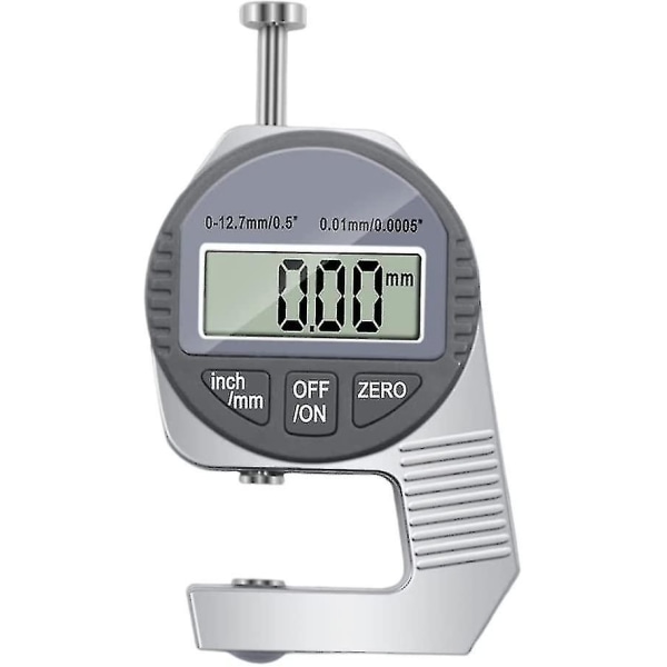 Digital Tjockleksmätare, 0-12,7 mm LCD-Display Digital Mätare, Inbyggd Elektronisk Mikrometer Tjocklek Båge För Digital Display Läder Tyg Tjocklek