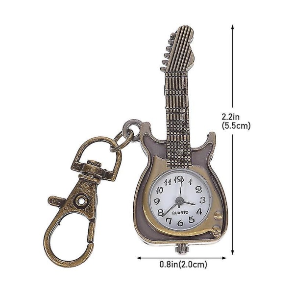 Persoonallinen watch, kitaran muotoinen watch avaimenperän watch