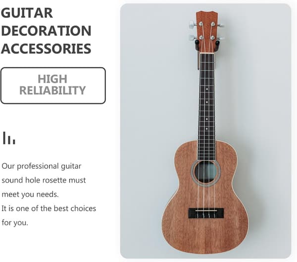 1 stk. Akustisk Klassisk Guitar Lydhul Roset Træmærkat Tilbehør