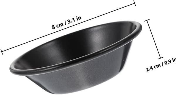 8 stk. Mini Paiformer Eggterte Bakeformsett Laget av Karbonstål Non-Stick Belegg