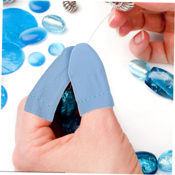 Fingerbøl Felting 20 stk. Tilfeldig Farge Lær Fingerbeskyttere