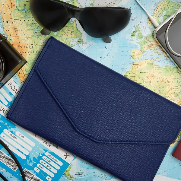 Multi-purpose reiselommebok, Rfid-blokkerende reiselommebok Passholder, dokumentarrangør-pass
