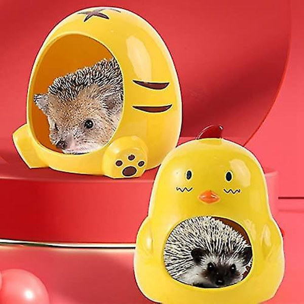 Hamsterhus i Keramik, Söt: Kylande Porslinsbur för Hamster, Tvättsbart, Cartoon, Litet Djur Gömställe, Gerbil Sovbo