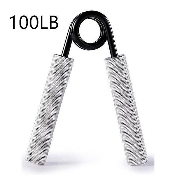 Säädettävä alumiininen kuntosaliharjoittelukahva, metalli Silver 100 lbs