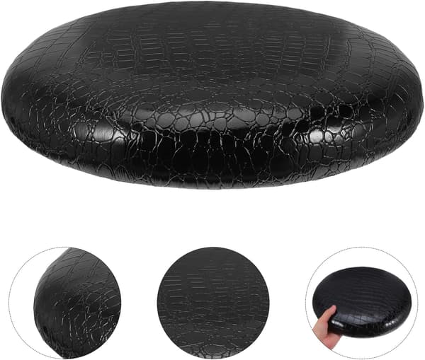Erstatningspute for barkrakksete, 29 cm diameter PU-skinnsetepute