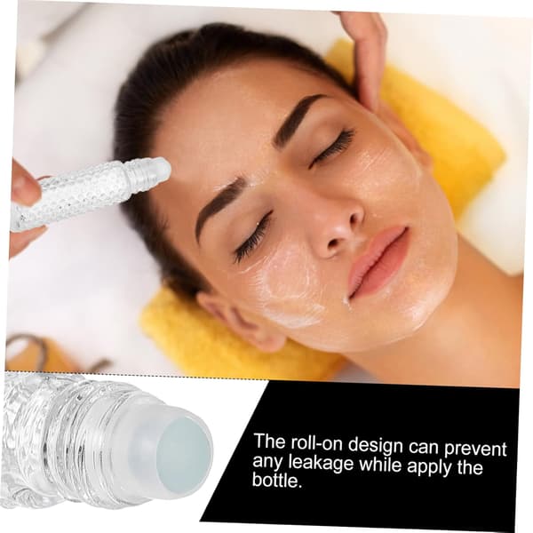 Påfyllningsbara eteriska oljeflaskor i glas med roll-on, bärbara roll-on-behållare 8 st
