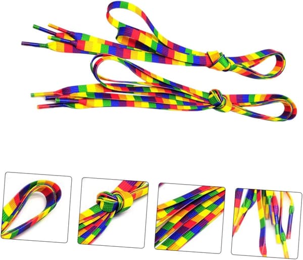 Regnbue elastiske snørebånd Farverige gradient snørebånd til sæsoner Kreative elastiske regnbue sko