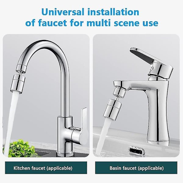 Pieces Svingbart Kranmunnstykke Messing 2 Sprøytemodus Justerbart Munnstykke Vannbesparende Kran Svingadapter M22- M24 Sprøyter Kran For Bad Kjøkken