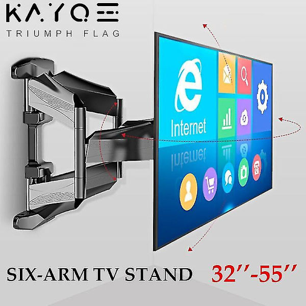 6-Arms TV-fäste 32-55 Max VESA 400x400 LCD-fäste Stativ