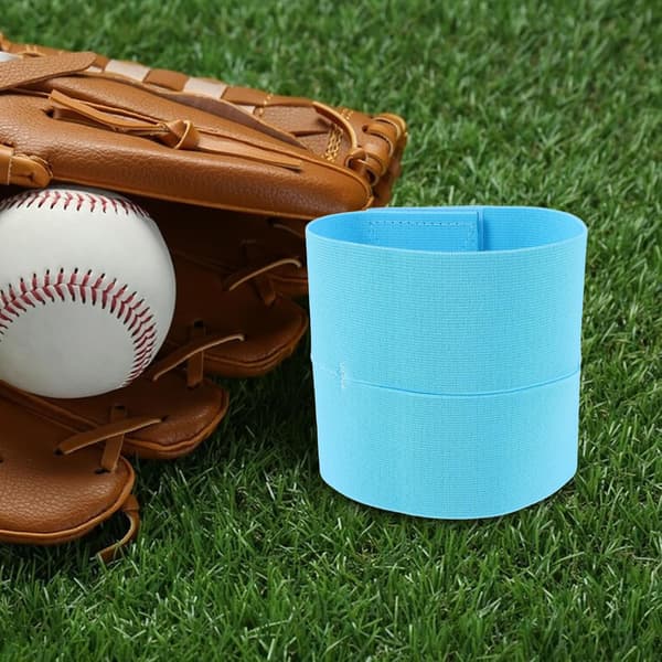 2 st blåa basebollhandskband Elastiska halkfria handledsremmar för softboll- och basebollhandskar Träningstillbehör