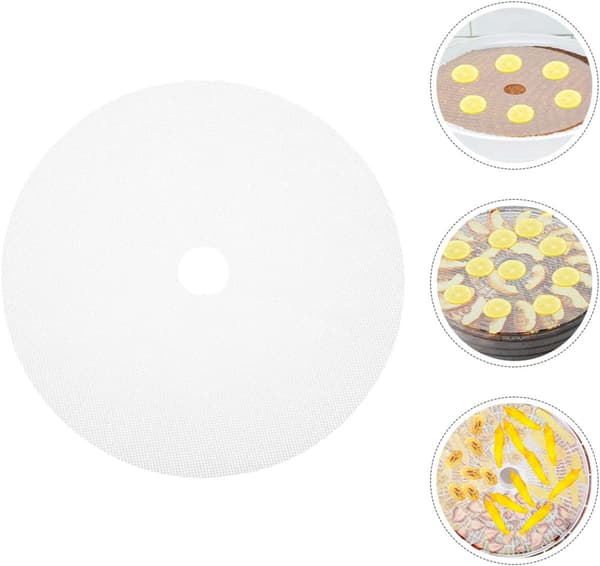 4 stk silikon dehydratorplater Mat tørketrommel mesh rund non-stick frukt dehydrator matter
