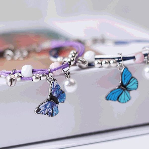 Koreansk Mode Univers Havfrue Butterfly Armbånd Halskæde Sæt Til Dame Smykker