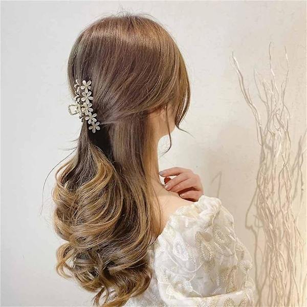 Kvinders Perle Hårklip Barrettes Krystal Rhinestone Hårklemmer Hårspænde Hårtilbehør Klips