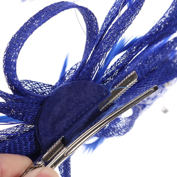 Fascinator Hårtilbehør Pandebånd med Blomstret Netdesign til Teselskab og Bryllupsbegivenheder Kvinder Blå