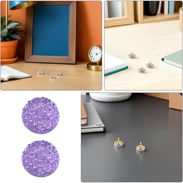 30 st runda häftstift strass trycknålar dekorativa glitter häftstift
