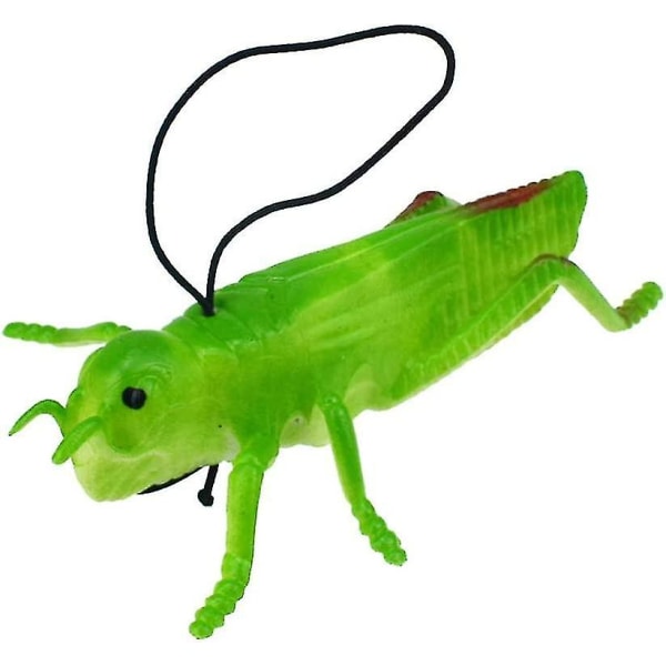 10 stk Plastgræshopper Insektlegetøj Fake Bugs Green