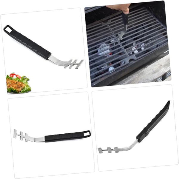 2 stk. grillristløftere i rustfrit stål til håndtering af varme riste BBQ-tilbehør