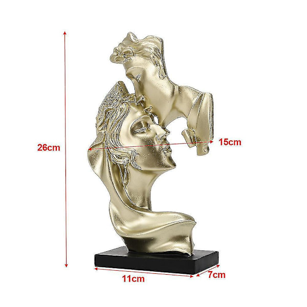 Figur Statue Harpiks Håndværk Ornament Stue Soveværelse Butik Cafe Dekoration Glod