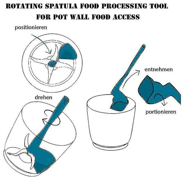 Køkken Skraber Rotations Spatel Rotationsværktøjer Til Madredskaber