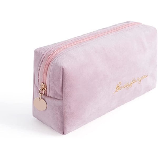 Beauty Bag Matkalaukku Organizer Velvet Käsilaukku Laukku tai Lompakkolaatikko ja Vetoketju Kannettava CAN pestä