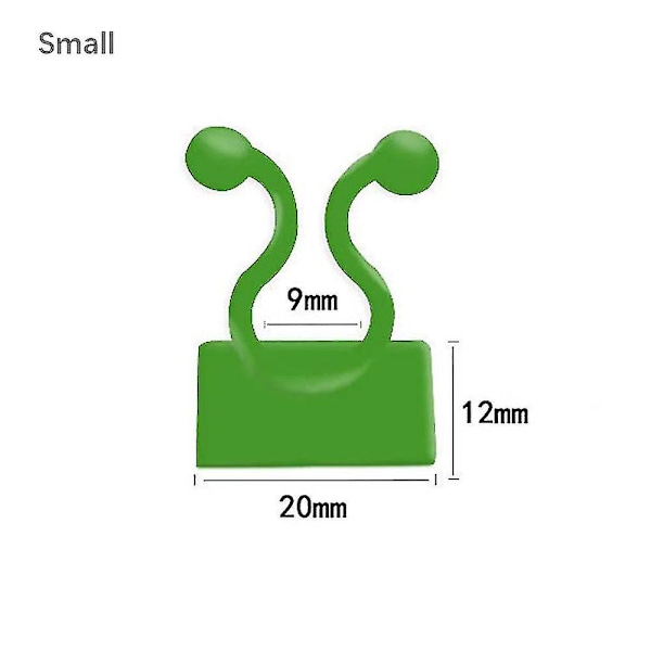 Osynliga Växtklämmor för Klätterväxter Väggfäste Klibbiga Klämmor Haken Green 10pcs