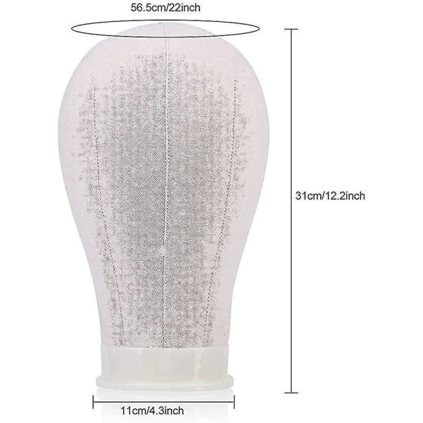 Perukhuvud Display 22 tum Korkduk Block Manikin Klämma