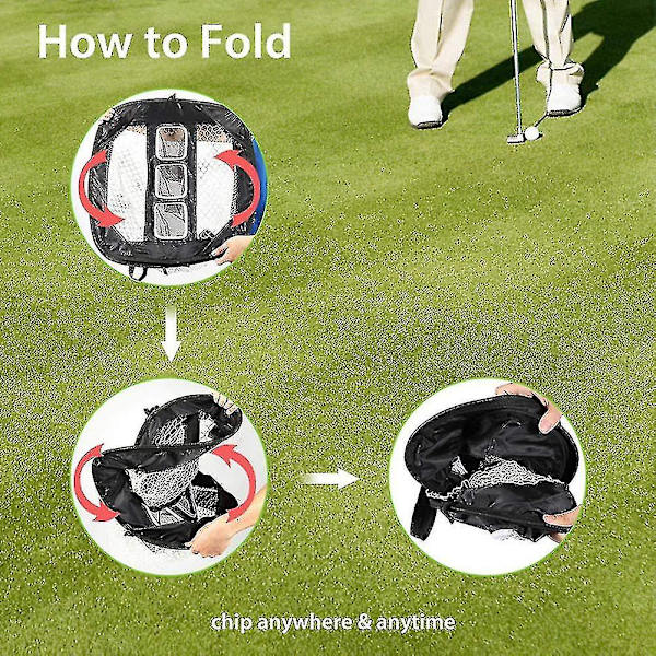 Irrotettava Taitettava Golf-Chipping-Harjoitusverkko Kevyt Sisä- ja Ulkokäyttöön Puutarhaan Lyönti- ja Heittoharjoitteluun
