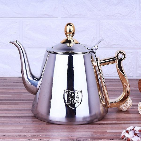 1,2 l induktionskomfursikker rustfri tekande med infuser