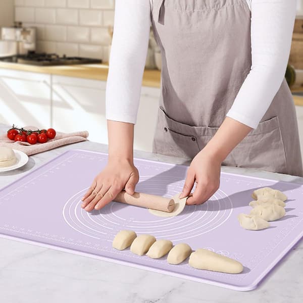 Bakematte Knaematte Matkvalitets Silikon Sklisikker Glatt Overflate Lilla Multifunksjon
