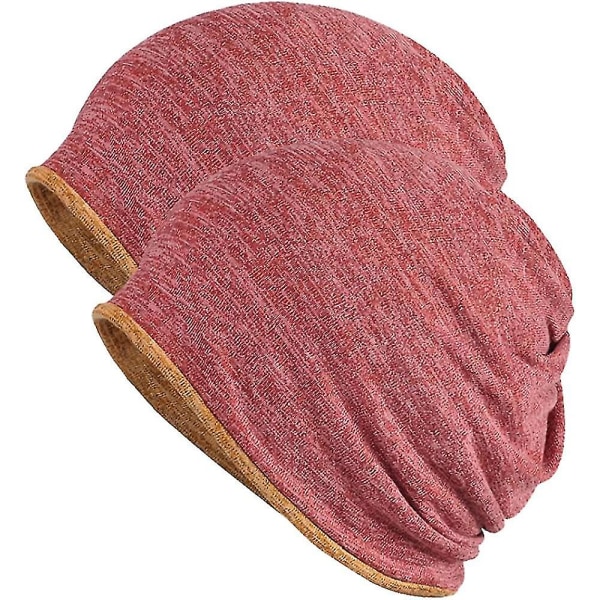Män & Kvinnor Bomulls Casual Beanie Mjuk & Lätt Löpning Beanie Vuxen Kort Hatt Kemisk Hatt Casual Hatt Red*red