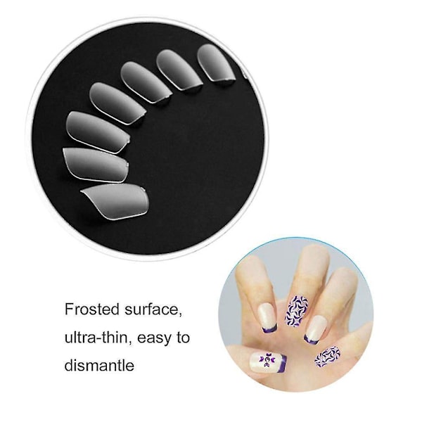 288 stk Åndbare Negletips Manicure Kunst DIY Forbrugsvarer