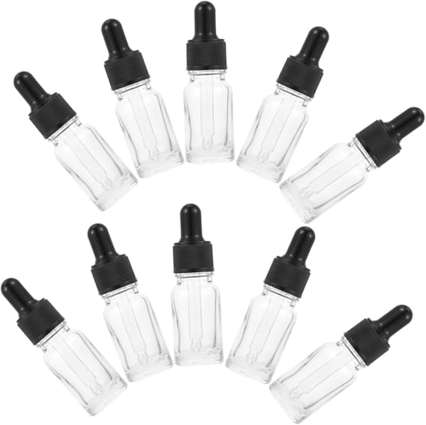 10 stk. 10 ml eterisk olje glassdråpeflasker påfyllbare underemballasjeflasker