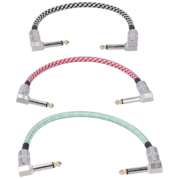 Gitarr Effektpedal Kablar Flätade Kablar Gitarr Patch Kabelkontakt Musikinstrument Tillbehör