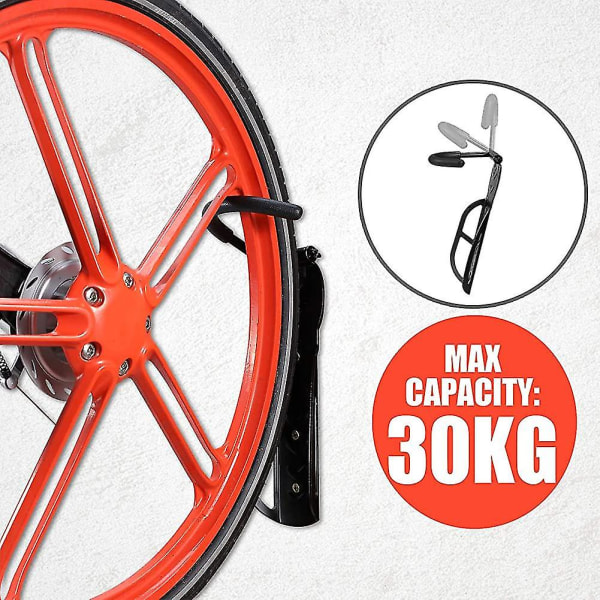 4-pack Väggmonterat cykelställ för platsbesparing Vertikalt cykelställ
