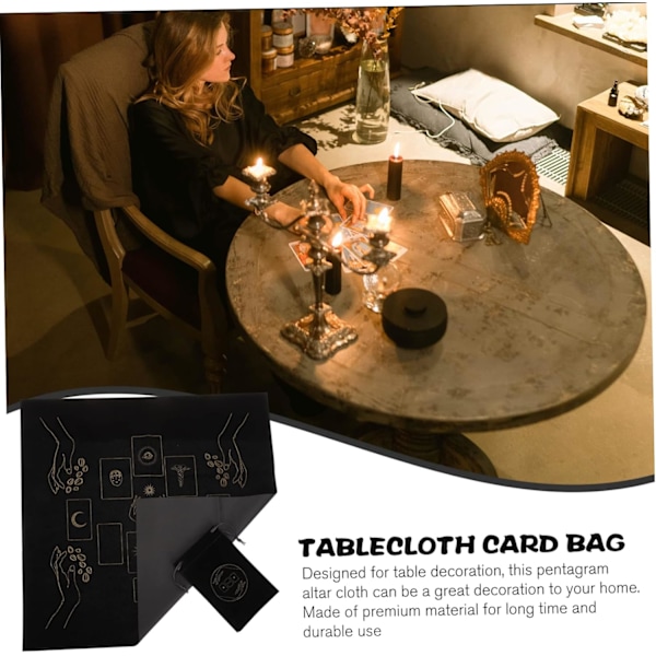 1 Set Pöytäliinat Kokotaulukko Tarot Ennustuspöytäliina Tarot-liina