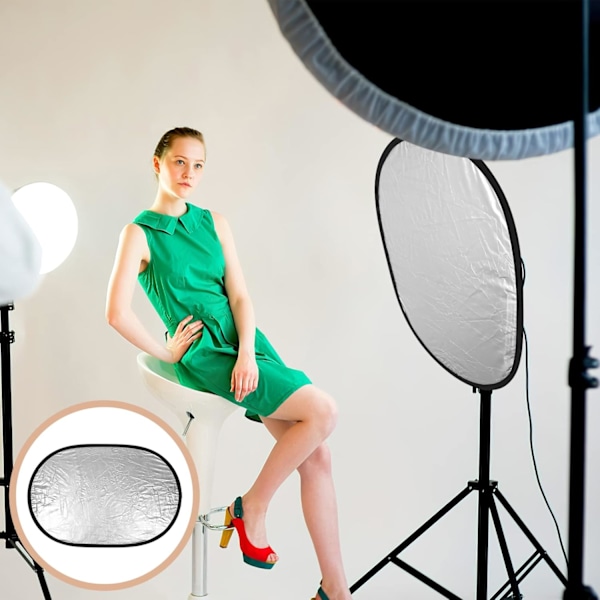 Profesjonell 2-i-1 Oval Diffuser for Studio og Utendørs Fotografering