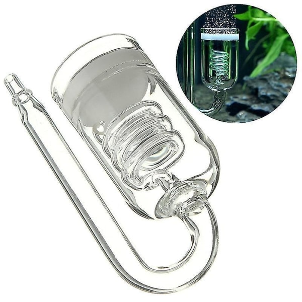 2 Stilarter Glas CO2 Akvarium Diffuser Kuldioxid