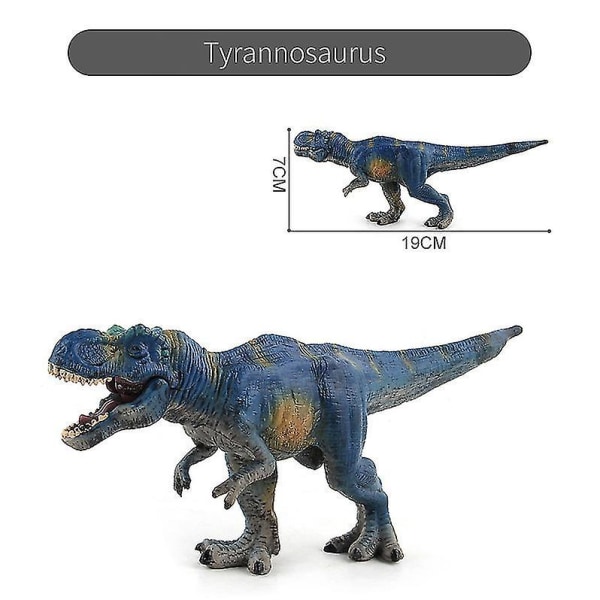 6 stk Jurassic Dinosaur Model Legetøj Tyrannosaurus Rex Velociraptor Dimetrodon Simulation Dinosaur Barn