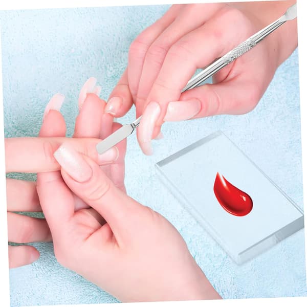 Glaspalett Nagellackspalett för Akrylfärg och Sminktoning 2-pack