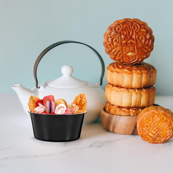 3 st runda muffinsbakformar i kolstål, non-stick kakformar för cupcakes
