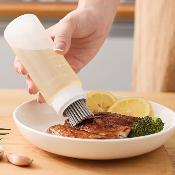 4st Silikonborsthuvud Oljedispenserflaskor Kök Oljeborstedispenser