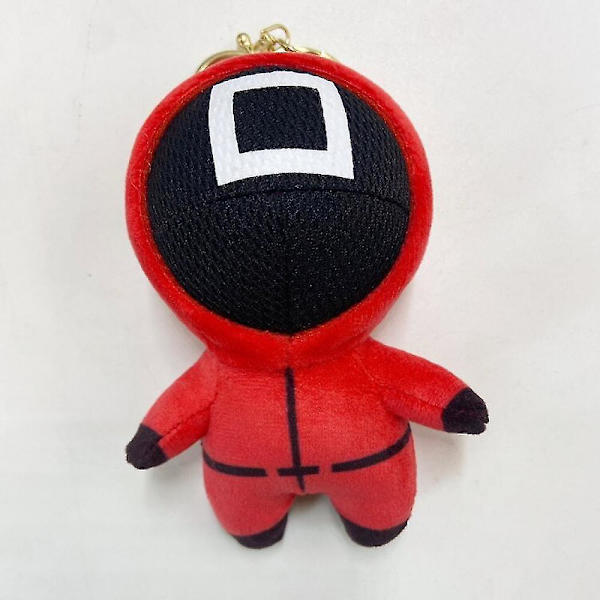 Squid Game Plysch Pop Nyckelring Hängare Väska Ornament Leksak Kvadrat Söt