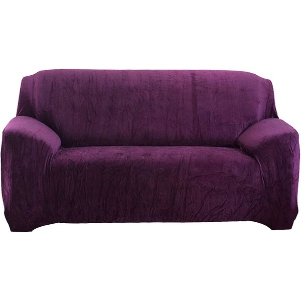Tjocka sofföverdrag Pure Color Velvet Sofa Slipcover Stretch