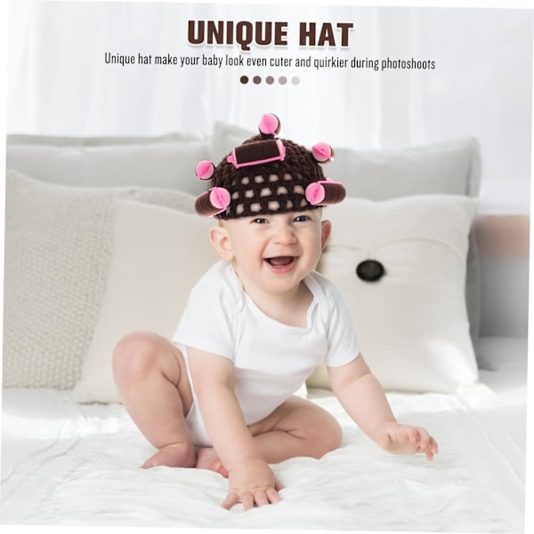 Söta Baby Rekvisita Nyfödd Fotografering Kläder Virkad Huvudbonad Hatt för Pojkar Flickor